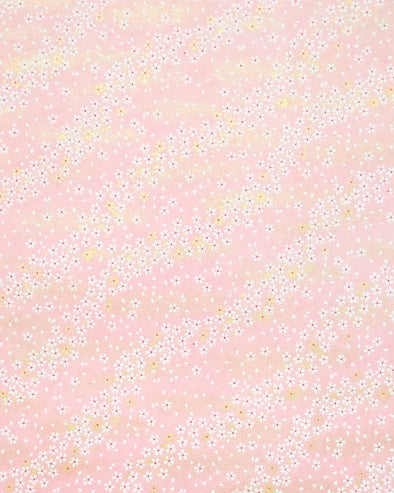 0438 White & Gold Cherry Blossoms on Pink