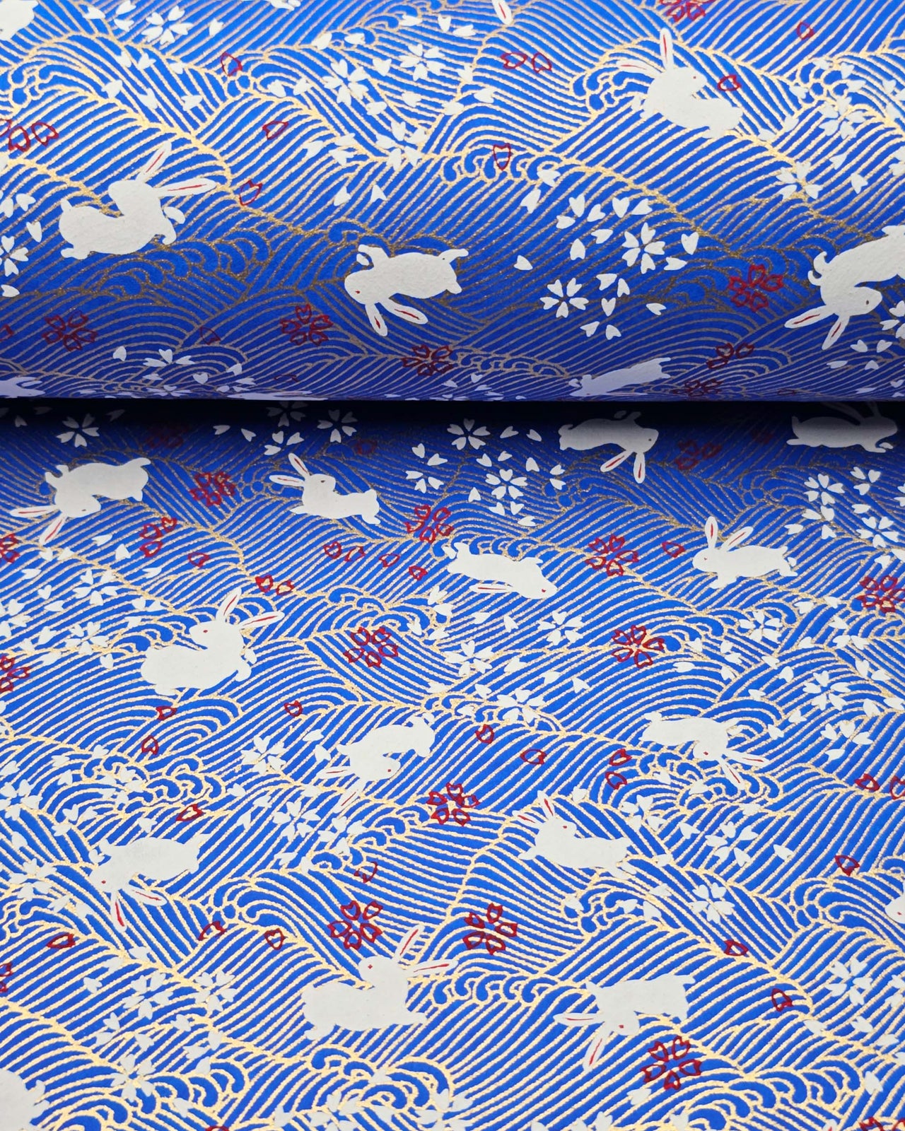 0773 Rabbits on Blue Waves