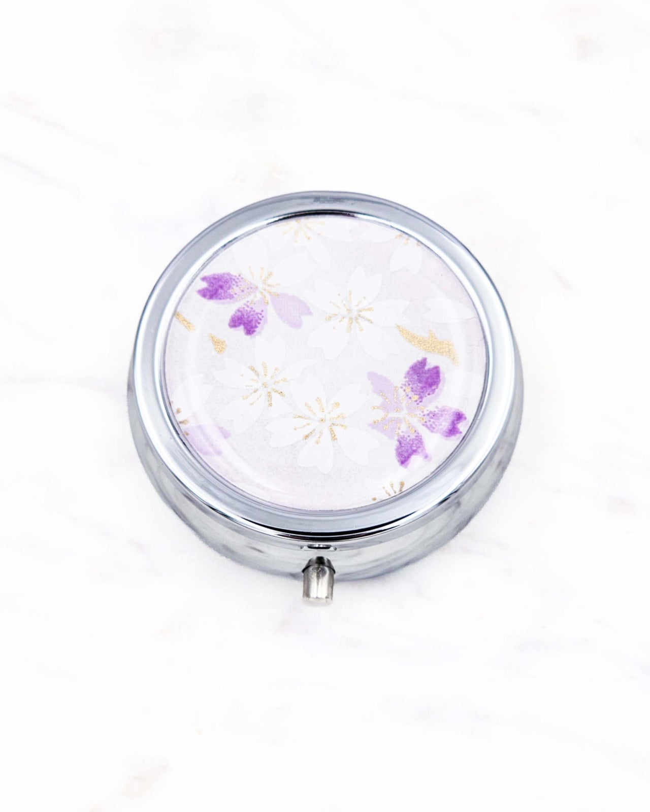 Pill Box - Light Purple Cherry Blossoms
