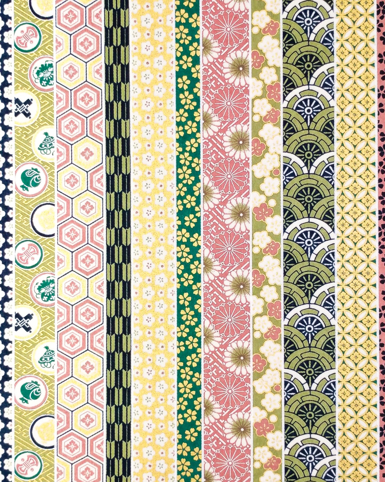 1041 Green & Pink Assorted Strips