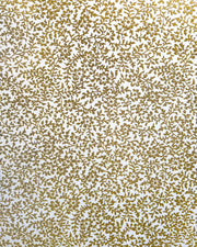Japanese chiyogami featuring a metallic gold floral design on a white background.