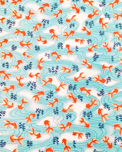 0627 Koi Fishes on Blue