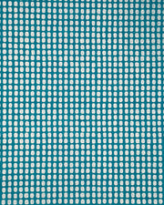 Japanese chiyogami paper featuring metallic silver geometric blocks on a blue background.