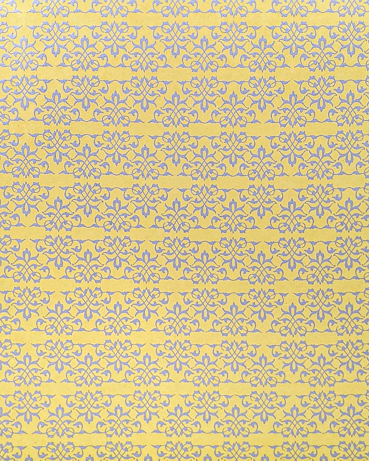 0857 Silver Damask on Yellow