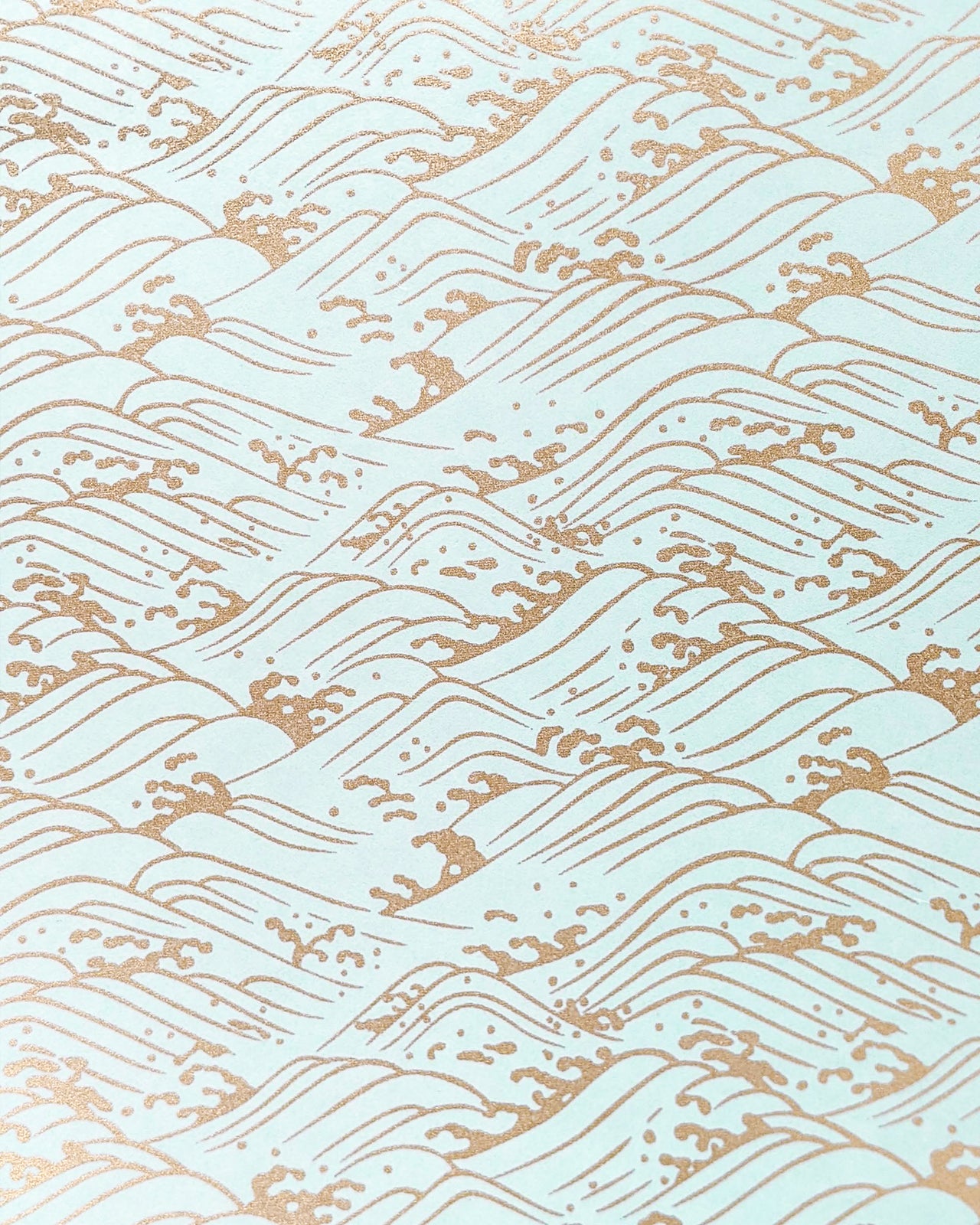 0882 Gold Waves on Turquoise