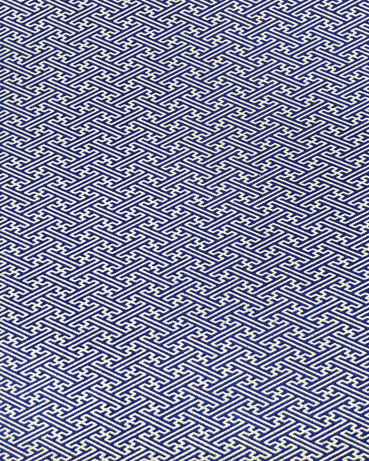 0916 Gold Sayagata Design on Blue