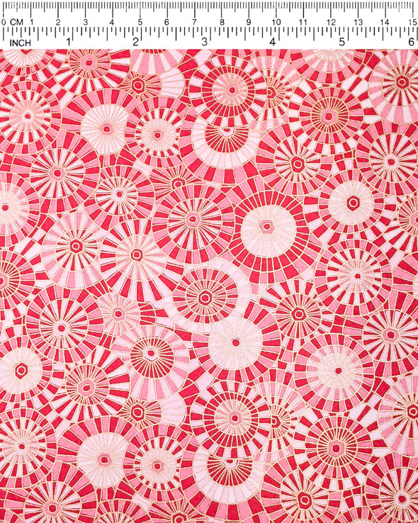 0953 Pink & White Abstract Parasols