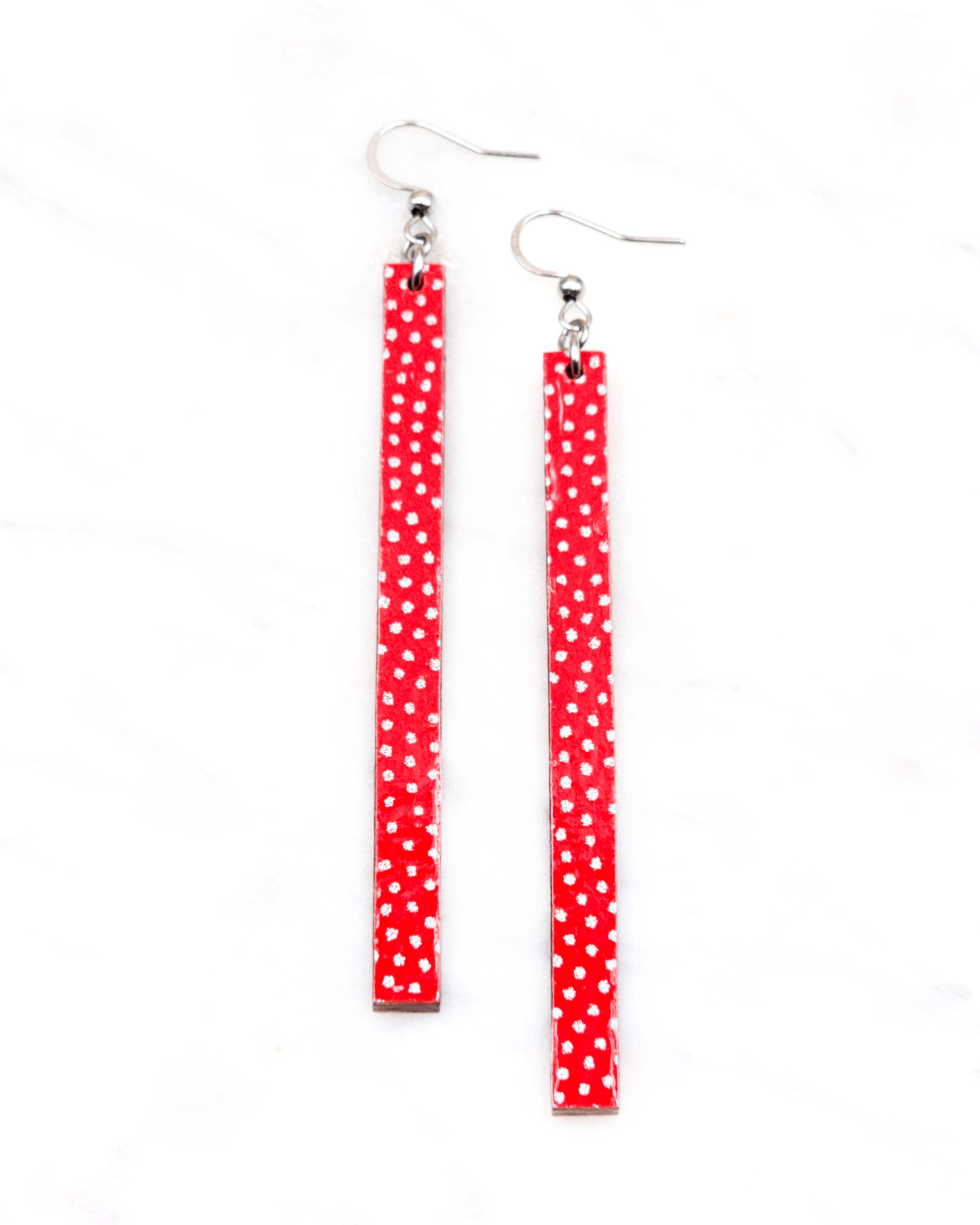 M) Long Thin Bar Earrings