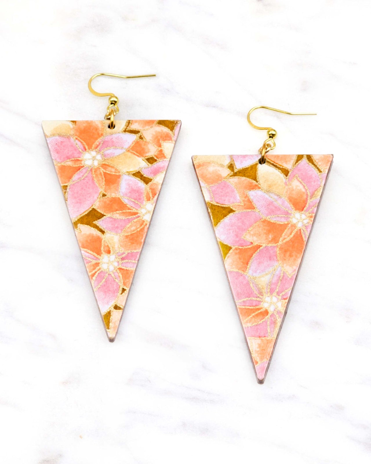 (L) Long Reversed Triangle Earrings