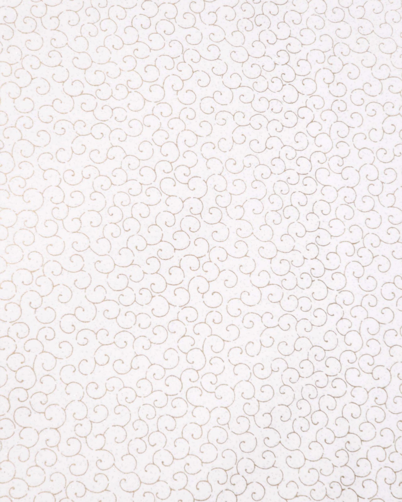 0201 Gold Karakusa on White with Silver Glitter