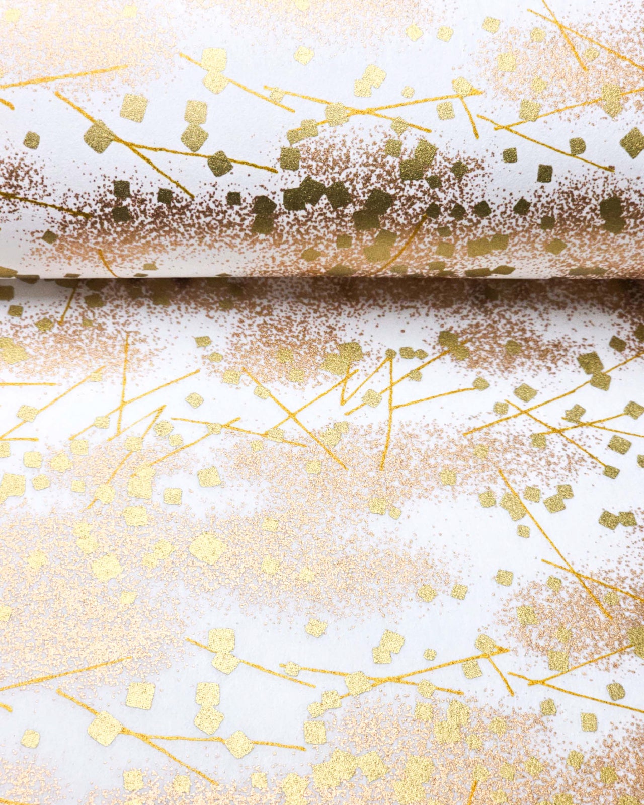 0269 Gold Abstract Design on White