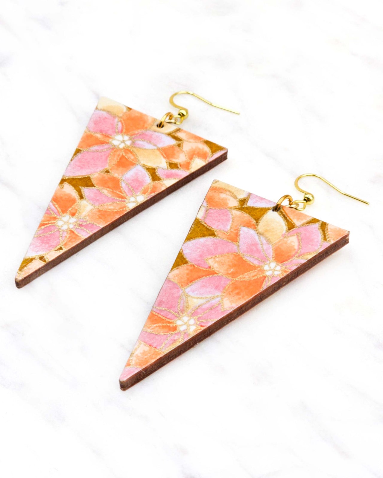 (L) Long Reversed Triangle Earrings