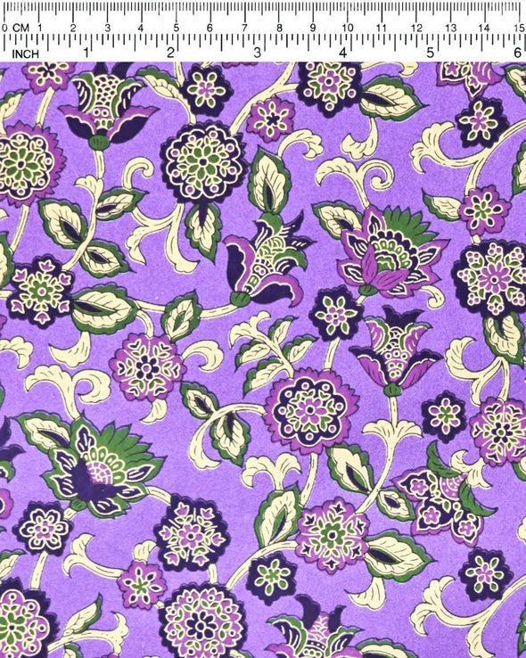 0439 Sarasa Flowers on Pearlescent Purple