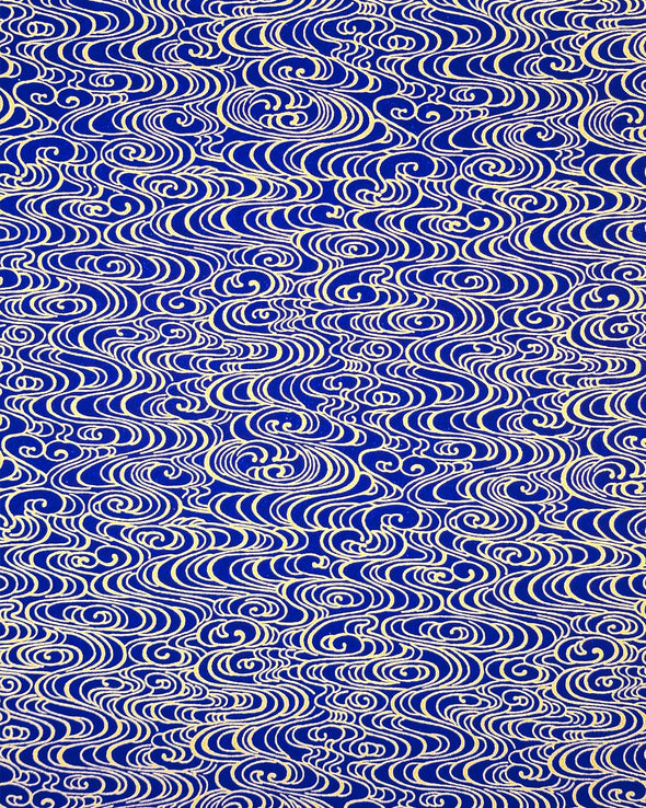 0524 Gold Water Ripples on Blue