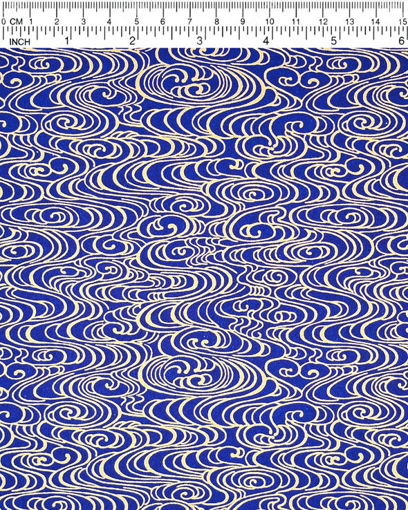 0524 Gold Water Ripples on Blue