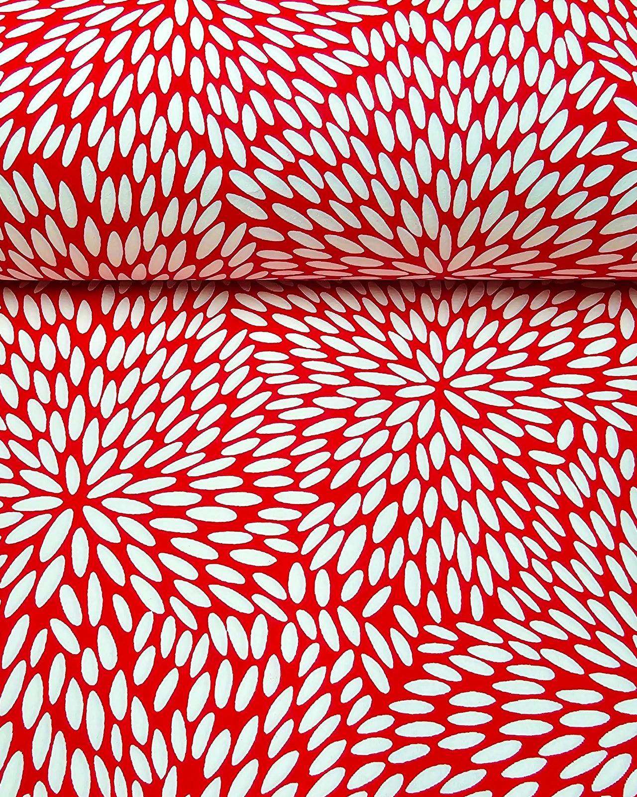 0596 White Bursts on Red