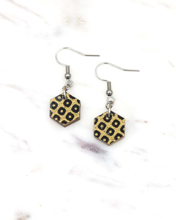 (XS) Hexagon Earrings