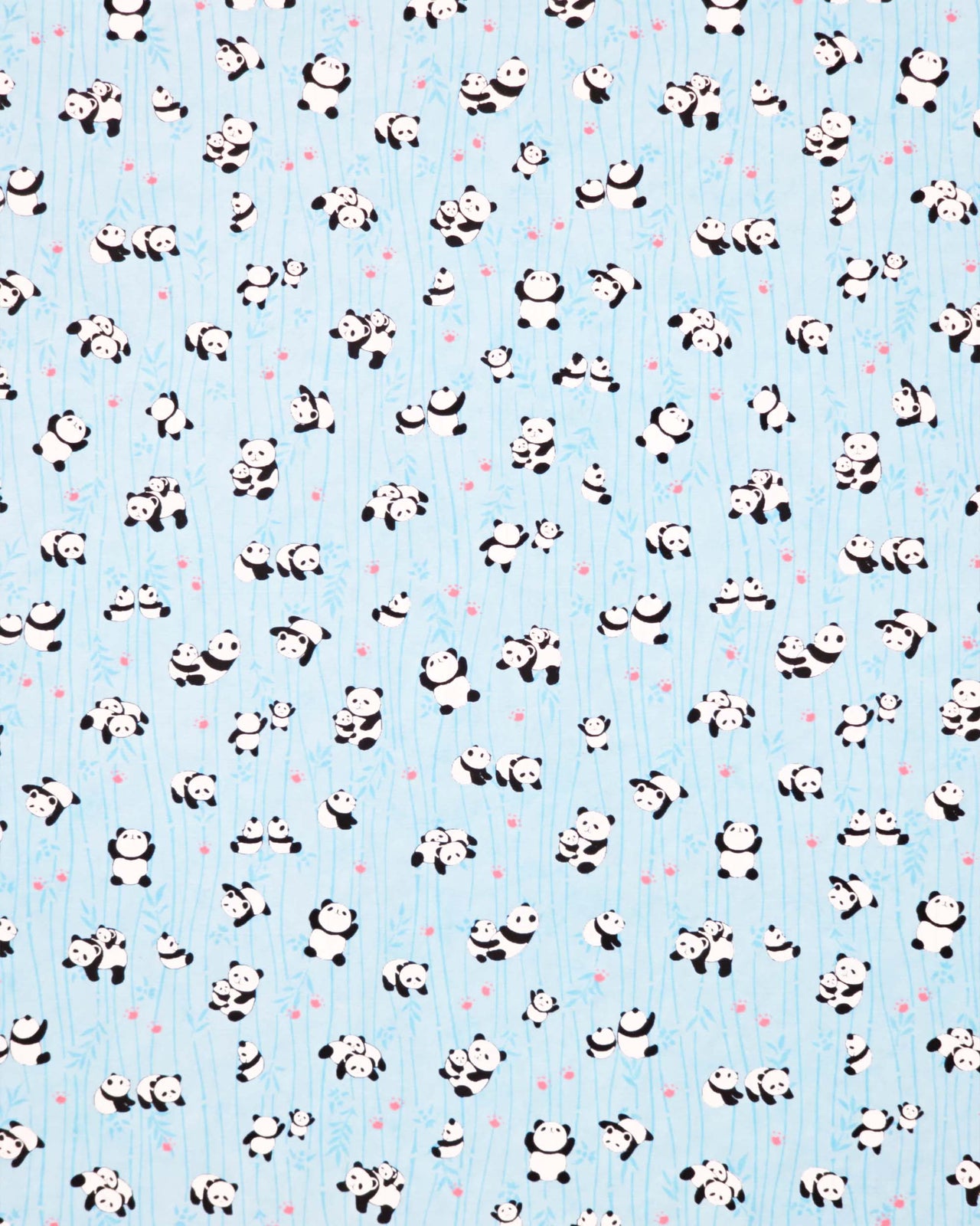 0691 Pandas on Light Blue