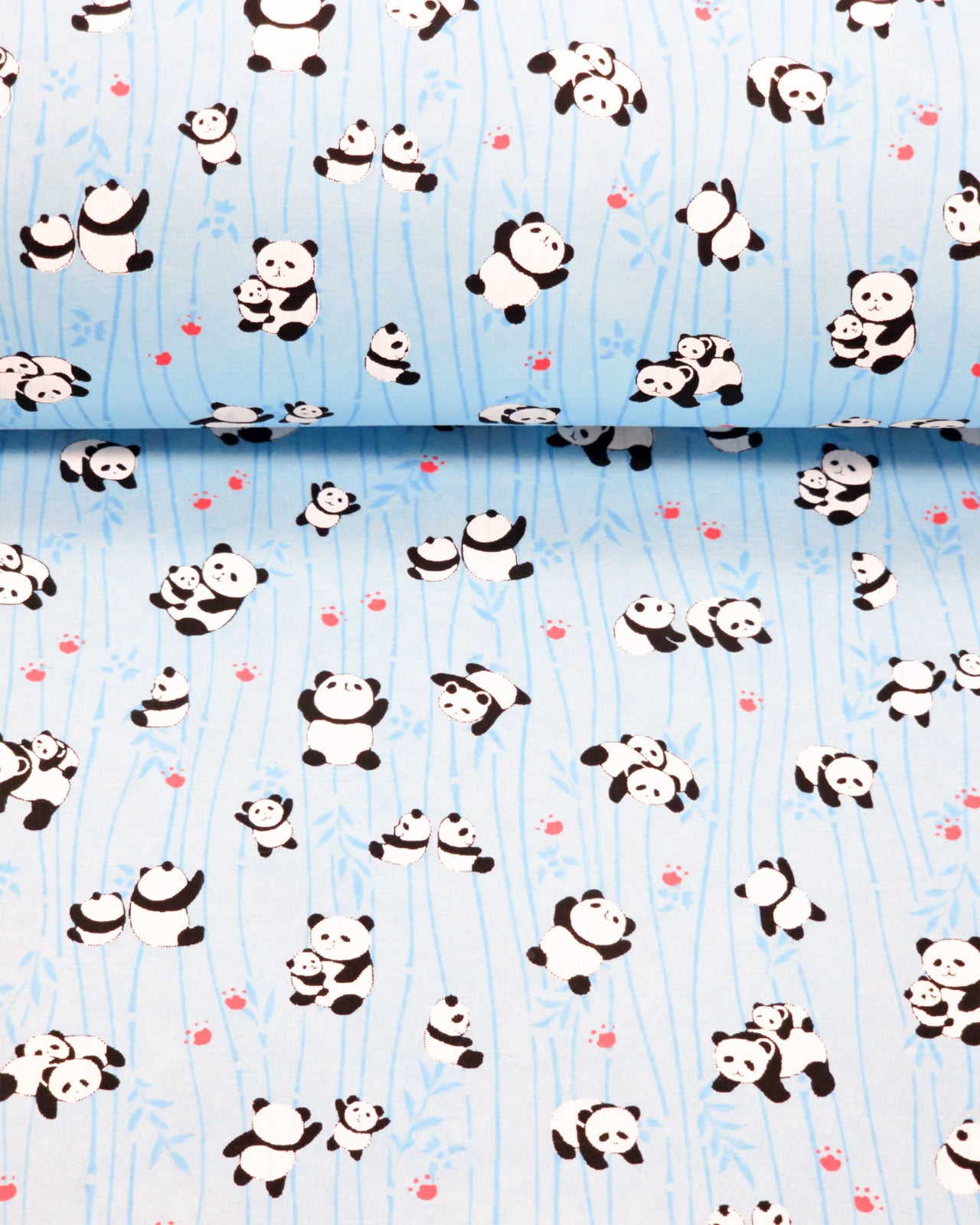 0691 Pandas on Light Blue