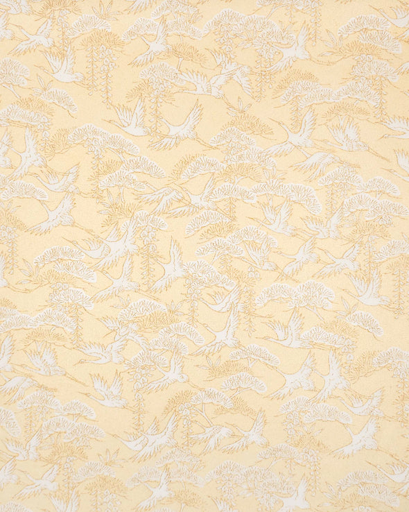 0752 White Cranes on Gold