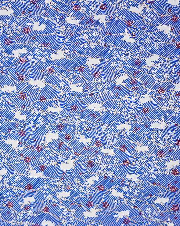 0773 Rabbits on Blue Waves