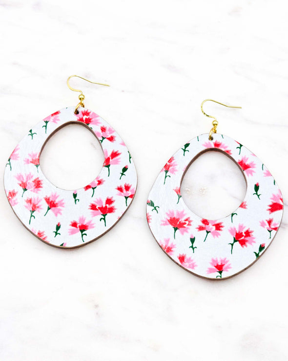 (XL) Abstract Hoop Earrings