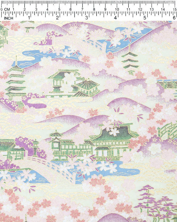0861 Green & Purple Japanese Village