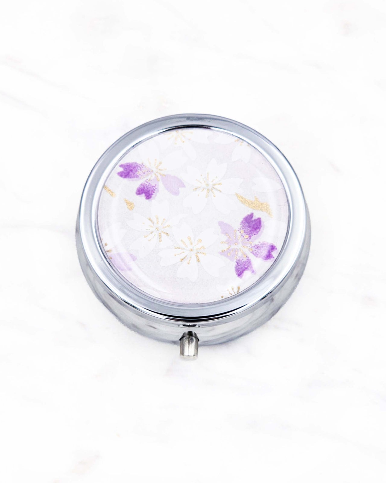 Pill Box - Light Purple Cherry Blossoms