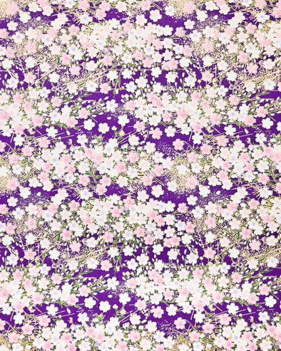 0225 Cherry Blossoms on Purple