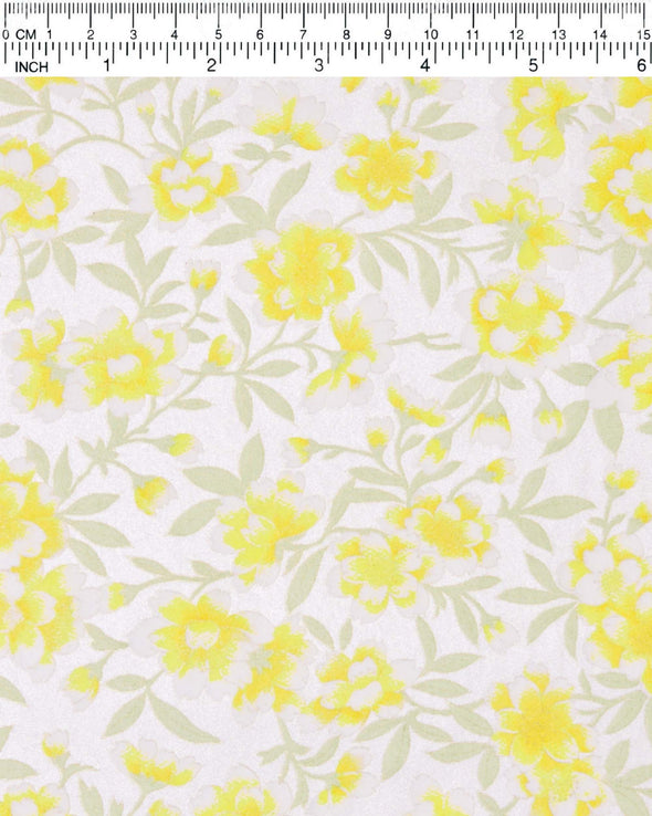 0240 Yellow Flowers on Pearlescent White