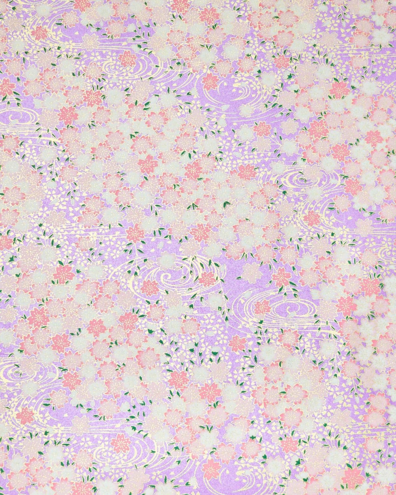 0363 Pink & White Cherry Blossoms on Purple