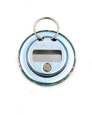 Magnetic bottle opener featuring cute white maneki neko (lucky cats) on a green background with metallic gold accents.