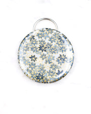 Magnetic bottle opener featuring gray and white maple leaves with metallic gold accents.