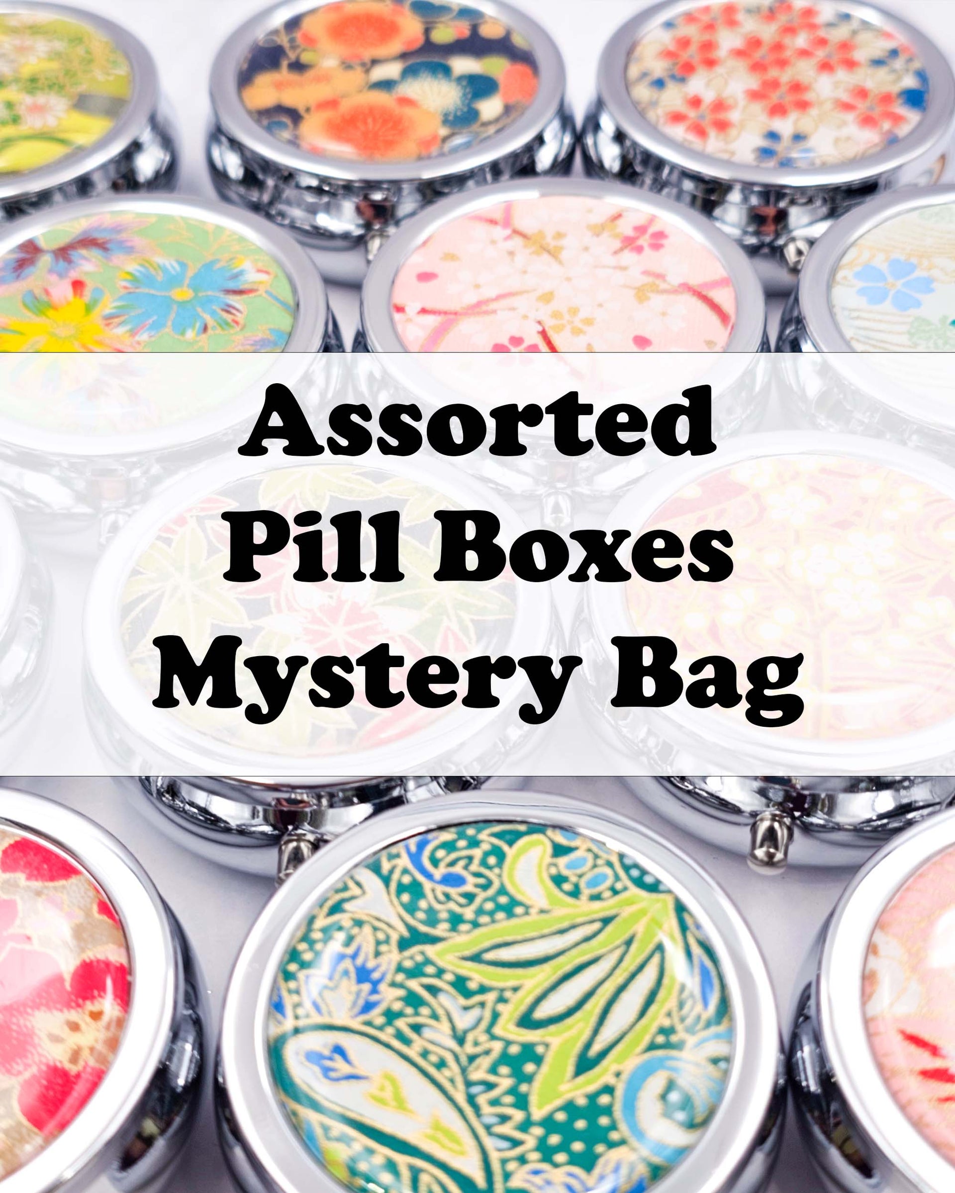 An assortment of pill boxes