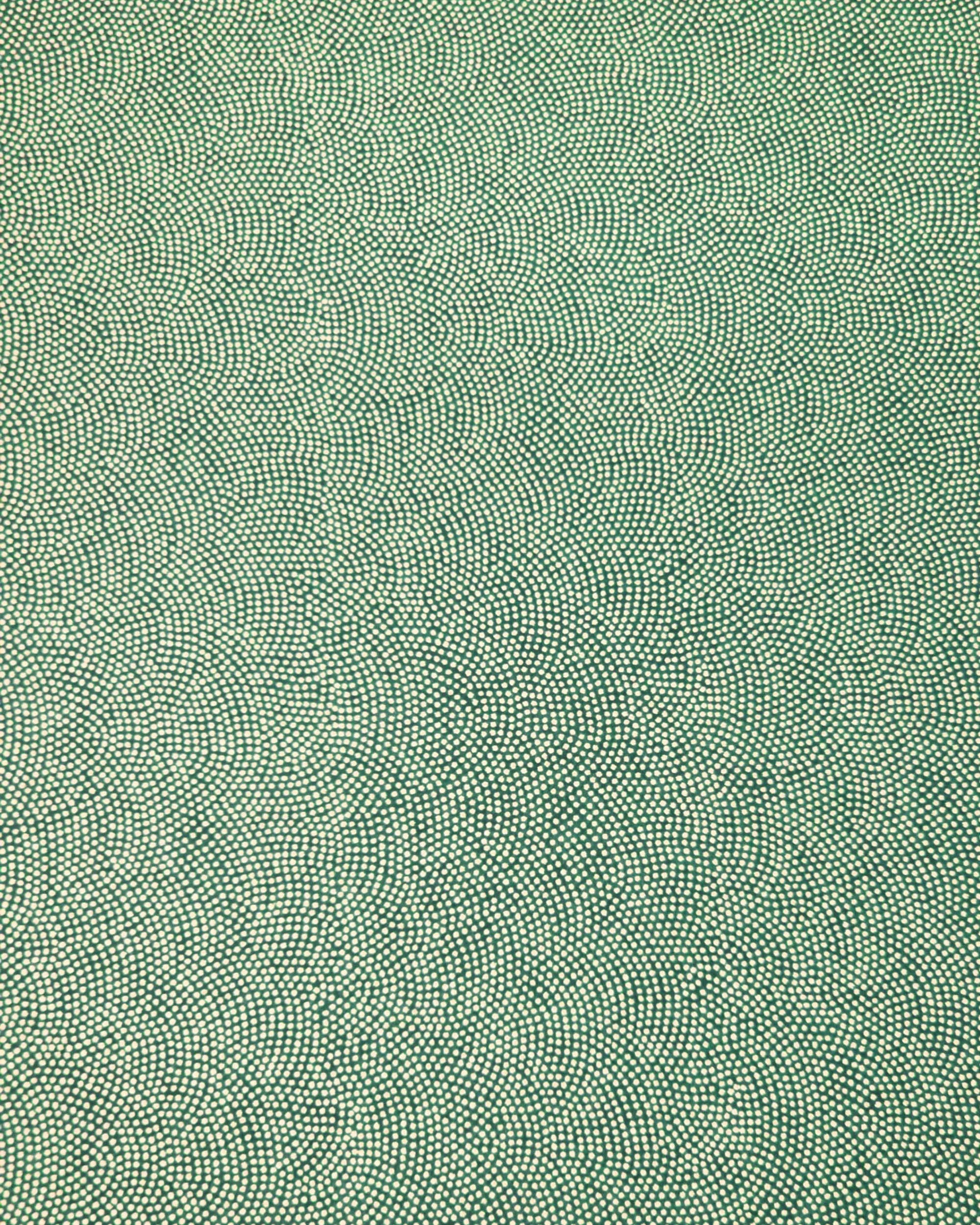 Japanese chiyogami paper featuring a very small metallic gold "same komon" (sharkskin) design on a dark green background.
