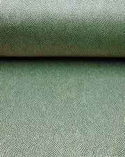 Japanese chiyogami paper featuring a very small metallic gold "same komon" (sharkskin) design on a dark green background.