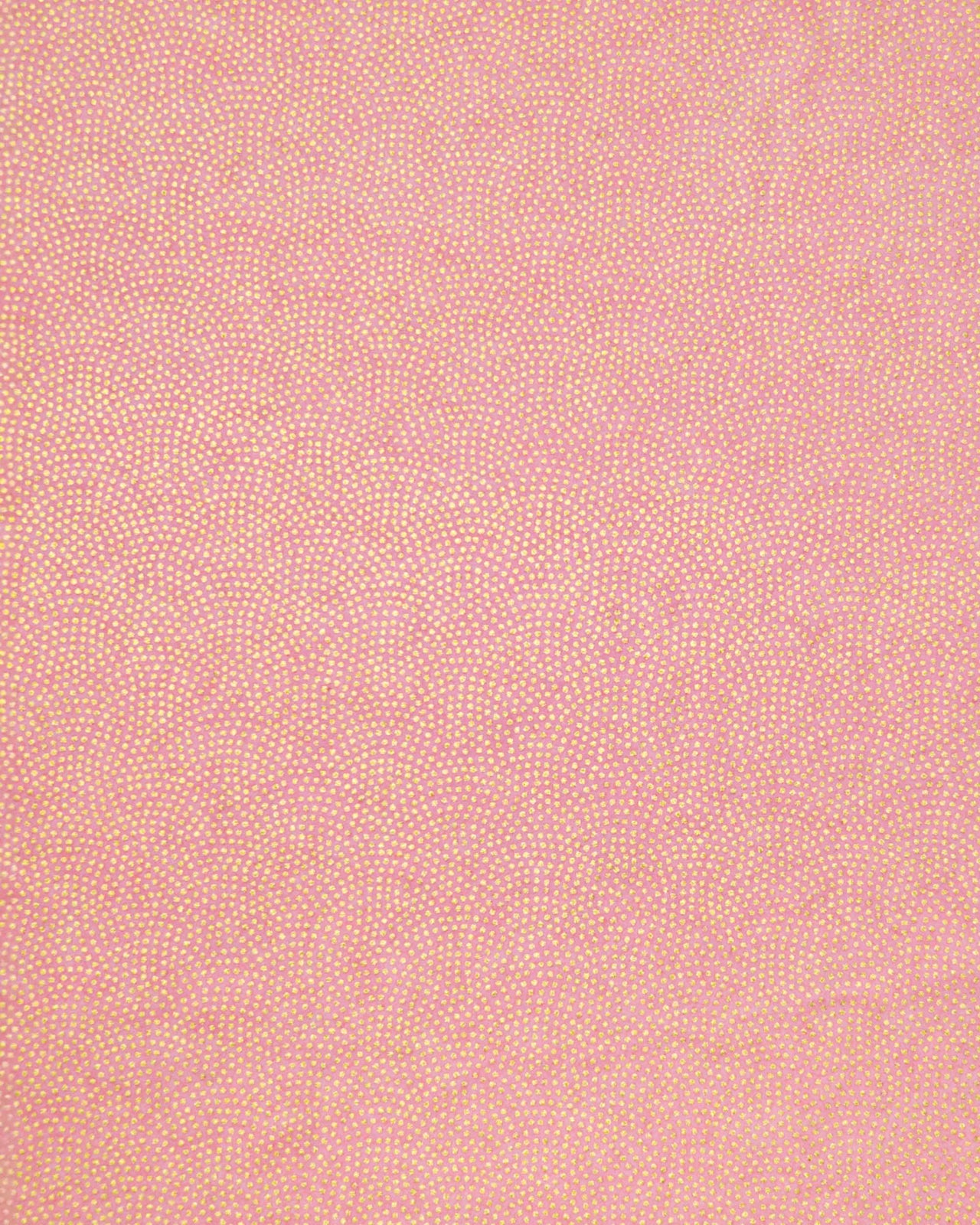 Japanese chiyogami paper featuring a small metallic gold "same-komon" (sharkskin) design on a light pink background. 