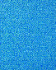 Japanese chiyogami paper featuring a metallic gold "same komon" (sharkskin) design on a blue background. 