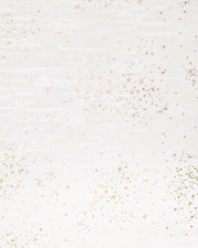 Japanese chiyogami paper featuring a white traditional Japanese sayagata design on a white background with metallic gold and silver details.