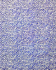 Japanese chiyogami paper featuring small metallic gold waves (aranami) on a dark blue background.