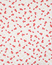 Japanese chiyogami paper featuring red koi fishes on a white and pearlescent beige ichimatsu (checker) background.
