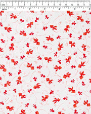 Japanese chiyogami paper featuring red koi fishes on a white and light pearlescent pink ichimatsu (checker) background.