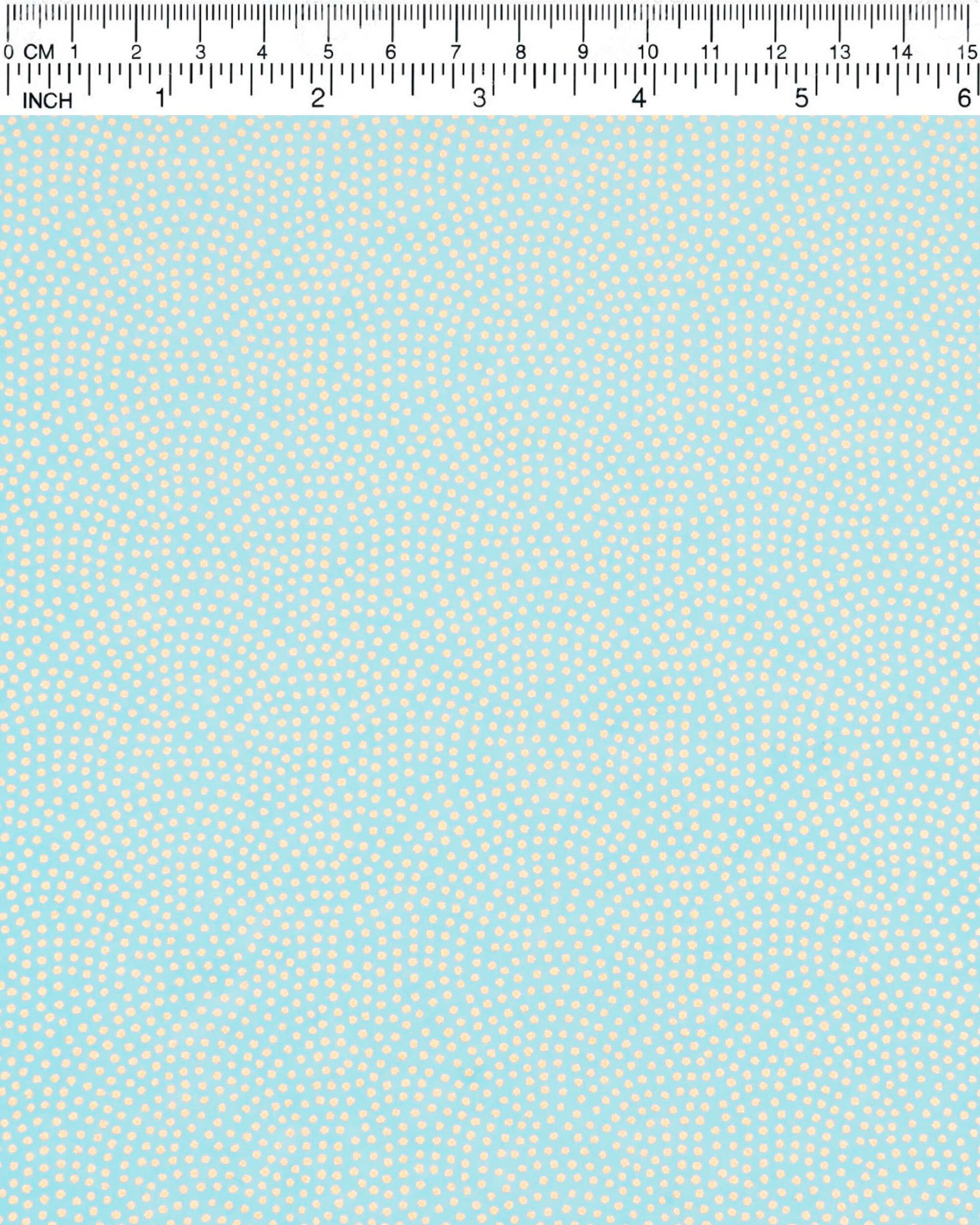 Japanese chiyogami paper featuring a metallic gold "same komon" (sharkskin) design on a light blue background.