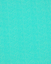 Japanese chiyogami paper featuring a metallic gold "same komon" (sharkskin) design on a bright turquoise background.