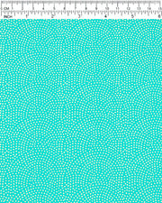 Japanese chiyogami paper featuring a metallic gold "same komon" (sharkskin) design on a bright turquoise background.