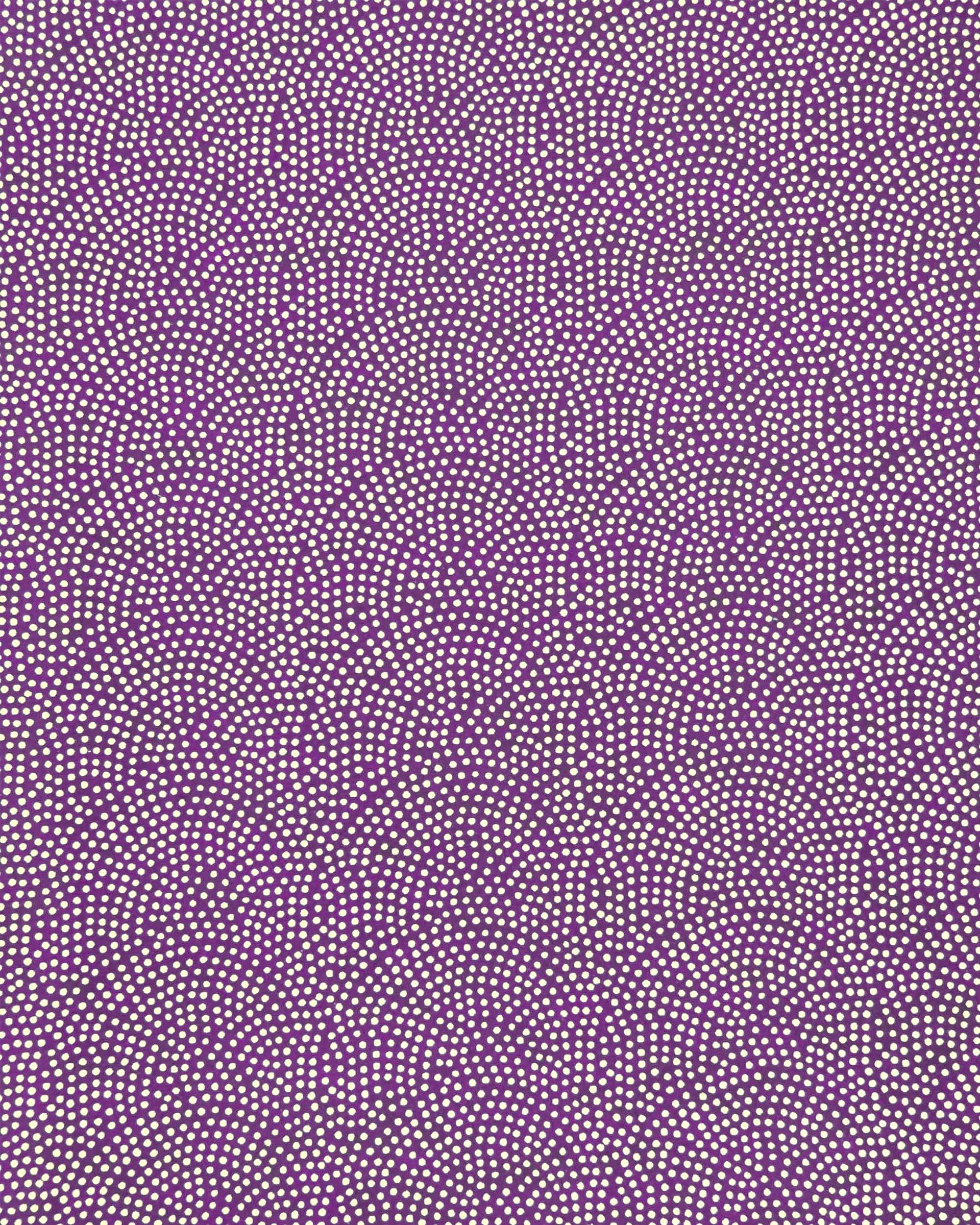 Japanese chiyogami paper featuring a metallic gold "same komon" (sharkskin) design on a dark purple background.