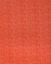 Japanese chiyogami paper featuring a metallic gold "same komon" (sharkskin) design on a maroon red background.
