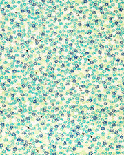 Japanese chiyogami paper featuring small green and white momiji (maple leaves) on a light green background with metallic gold details.