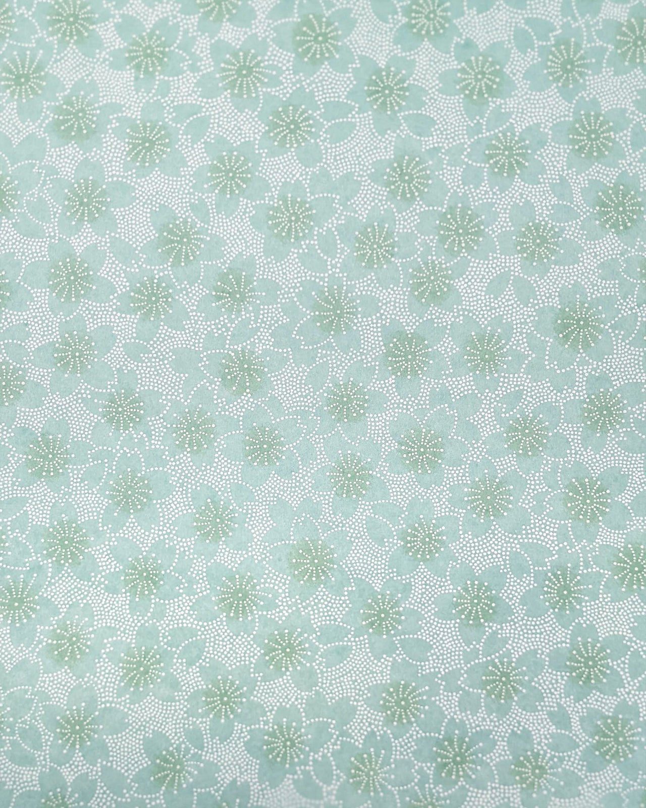 1012 Dotted Cherry Blossoms on Turquoise