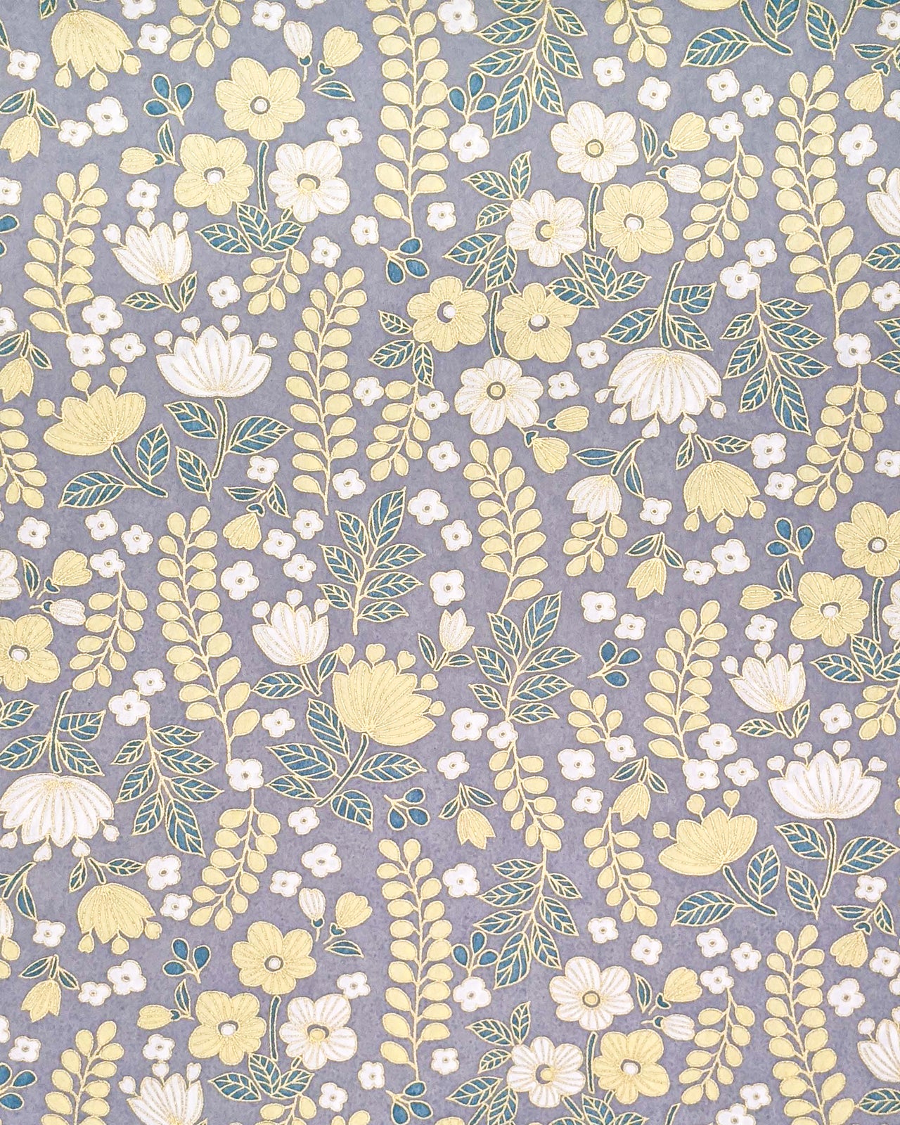 1050 Modern Flowers & Wisteria on Gray